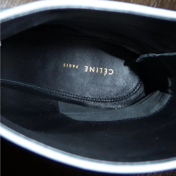 $1400 CELINE LAMBSKIN LEATHER BALLET RELOADED GREY BOOT 80 SIZE 38 - Picture 8 of 9